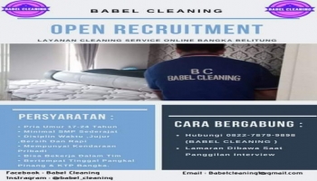 Bangka Terkini - Babel Cleaning Membuka Lowongan Kerja Untuk Penambahan,