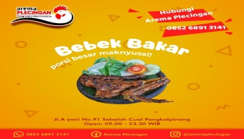Kuliner bebek enak di pangkalpinang semakin nikmat disantap dengan nasi,
