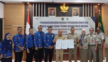 BPN Babel Resmi Hibahkan Sebidang Tanah Untuk Pembangunan Masjid Agung,