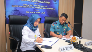 Belitung-Balai Pelatihan Vokasi dan Produktivitas (BPVP) Belitung menggandeng Komando Penyelam,