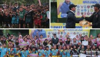 ‎BANGKA TENGAH, BANGKATERKINI – Bupati Bangka Tengah, Algafry Rahman, secara resmi menutup rangkaian Festival Sepak Bola Usia Dini Bupati Bangka,