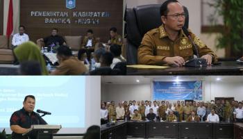 BANGKA TENGAH, BANGKATERKINI – Bupati Bangka Tengah, Algafry Rahman menerima kedatangan tim dari Direktorat Perencanaan,