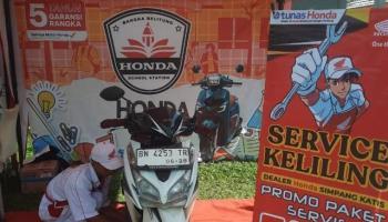 Jaga Silaturahmi dengan Konsumen Setia, Service Keliling Honda Babel Berikan,