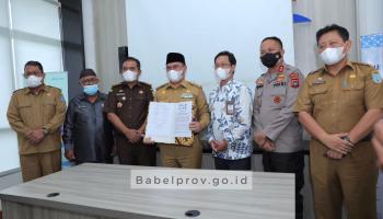 PANGKALPINANG, bangkaterkini.com - Gubernur Kepulauan Bangka Belitung (Babel) Erzaldi Rosman bersama Forum Koordinasi Pimpinan Daerah,