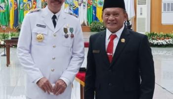 Dion - Ketua DPRD Herman Suhadi Hadiri Pelantikan Pj Gubernur,