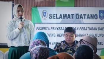 Ketua Komisi I DPRD Babel, Hellyana Sosialisasikan Perda Nomor 2,