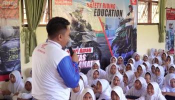 Kolaborasi Honda Babel Bersama Polantas Belitung, Berikan Edukasi Keselamatan Aman,