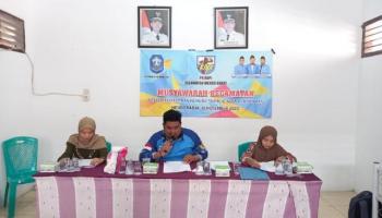 Mendo Barat - Para peserta Muscam PK KNPI Kecamatan Mendo,