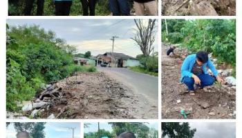 Mahasiswa Teknik Pertambangan UBB Gelar Reboisasi di TPA Parit Enam