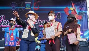 BANGKA TERKINI - Melati Erzaldi Berikan Motivasi ke Peserta Jamda,