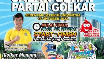 Pecah Rekor Muri, Jalan Sehat Partai Golkar di Pulau Belitung,