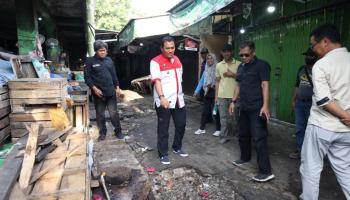 Pj Wali Kota Pangkalpinang Budi Utama Geruduk Pasar Pagi, Bersama,
