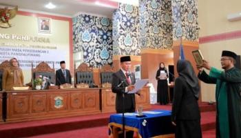 Pj Wali Kota Pangkalpinang Hadiri Pengangkatan Pengganti Antar Waktu Anggota,
