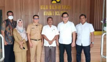 Politisi Golkar Batianus Kungker ke Balai Wilayah Sungai Babel, Minta,