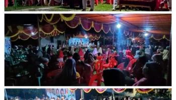 Ratusan Warga Desa Bentaian Jaya Beltim, Sambut Hangat Harwendro Adityo,