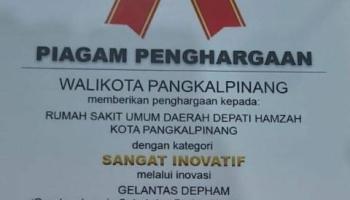 RSUD DH Pangkalpinang Raih Penghargaan Melalui Inovasi &#039;GELANTAS DEPHAM&#039;