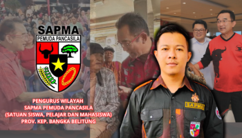 PANGKALPINANG - Ketua SAPMA PP Babel, Novri Dharma Sebut Rudianto,