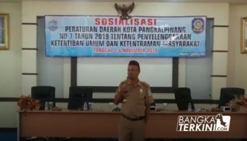 Bangka Belitung - Bangka Terkini - Satpol PP Sosisalisasi Perda,