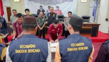 Sekda Kota Pangkalpinang Hadiri Sosialisasi dan Deklarasi Kecamatan Tangguh Bencana
