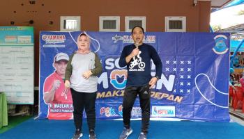 Senam Pagi Sobat Molen Serta Pelatihan Service Motor Ramaikan Halaman,