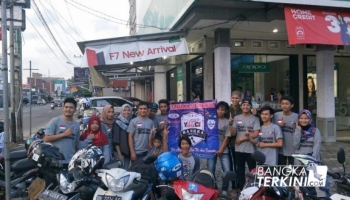 Bikers dari Yamaha Mx Club Indonesia (YMCI) Bangka, gelar senyum,