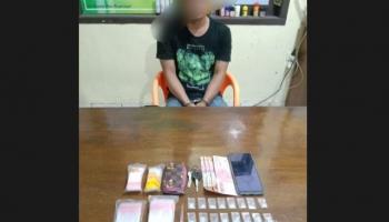 Ilham, BANGKA TENGAH - Simpan 24 paket sabu, Codet di,