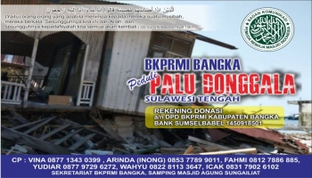 BKPRMI Bangka melakukan aksi BKPRMI Bangka peduli Palu Donggala, dengan,