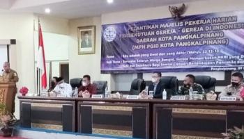 Wali Kota Pangkalpinang Hadiri Pelantikan MPH PGID Pangkalpinang 2021-2026