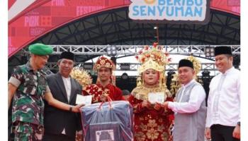 Walikota Molen Hadiri Nikah Massal Di ATM Pangkalpinang