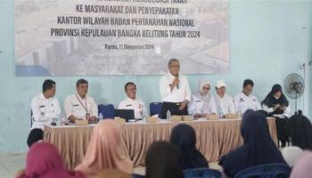 BANGKA TENGAH, BANGKATERKINI – Pemerintah Kabupaten Bangka Tengah bersama Kantor Pertanahan Kabupaten Bangka Tengah menggelar,