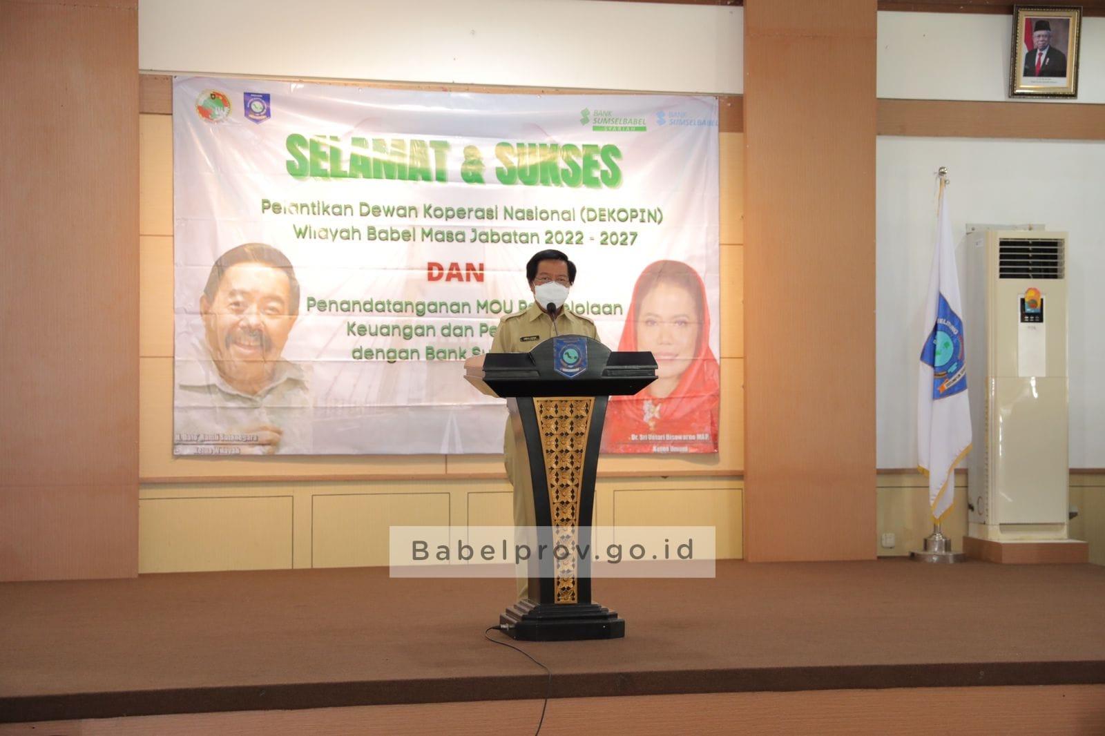 Wagub Lantik Kepengurusan Dekopin Babel